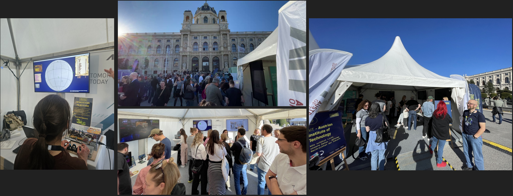 collage of images taken during the Long Night of Research event in Vienna